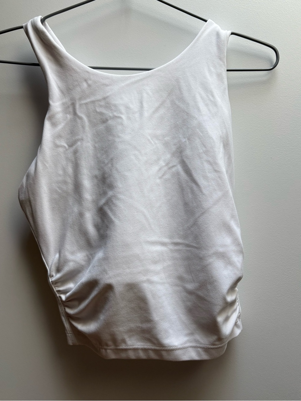 Athleta White Warrior Twisted Longline Sports Bra